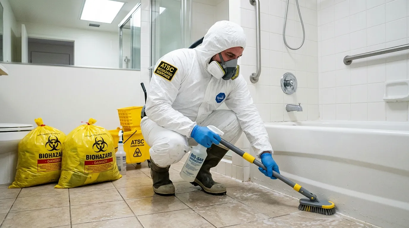 Decontamination equipment deployed for Blood Cleanup in Brock Hall
